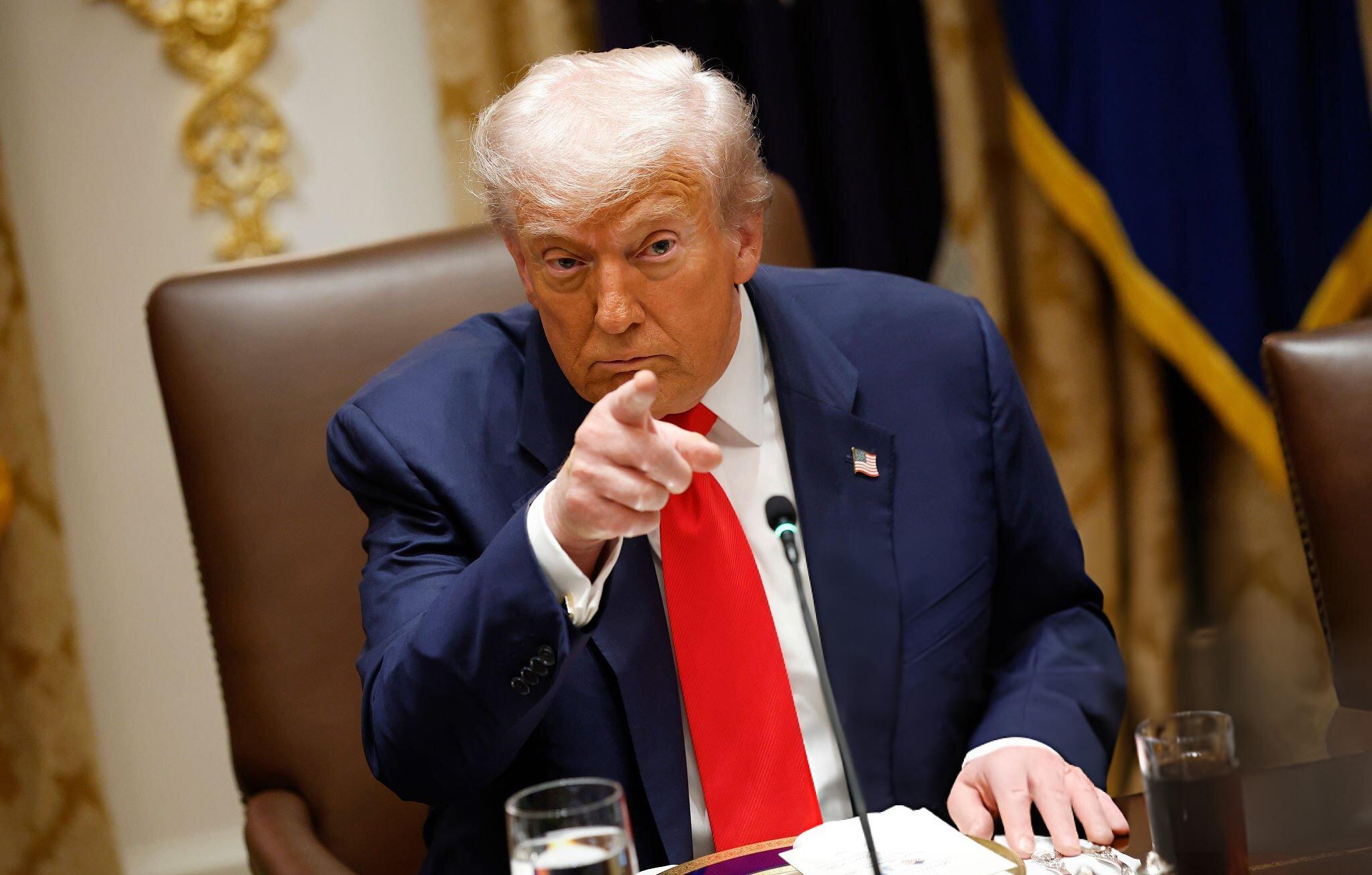 El presidente Donald Trump en la Casa Blanca el 14 de octubre de 2025. FOTO: Kevin Dietsch/Getty Images