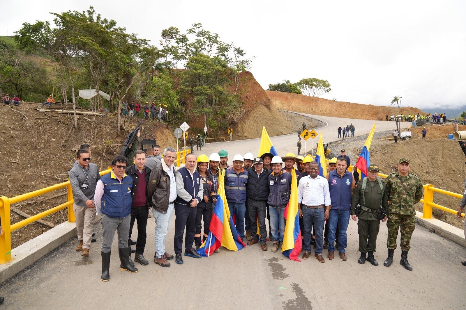 Labores en vía Panamericana. Foto: Cortesía Presidencia.