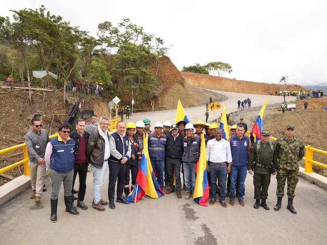 Labores en vía Panamericana. Foto: Cortesía Presidencia.