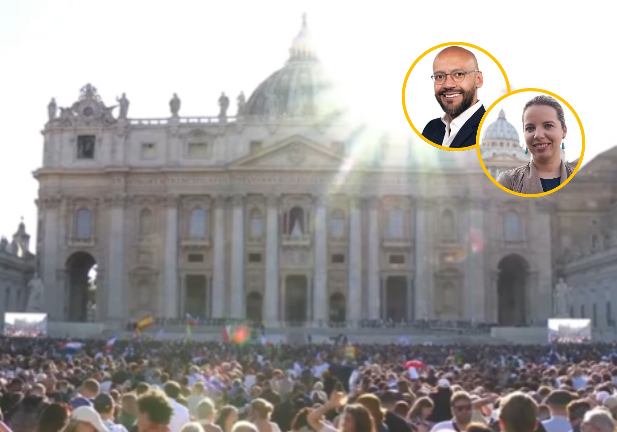 ¡Emocionante! Así anunciaron Juan Pablo Calvás y Ángeles Conde el humo blanco desde el Vaticano