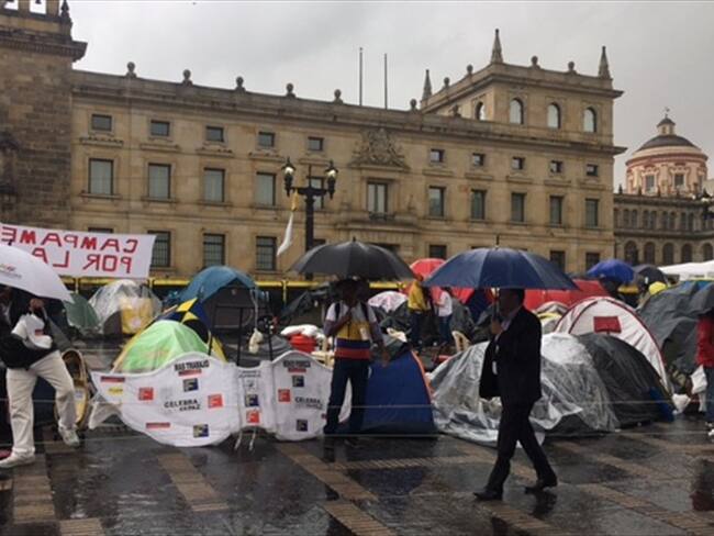 Concentración en la Plaza de Bolívar. Foto: Paula Bolívar / W Radio