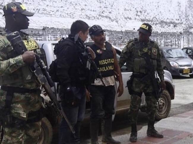 Ejército rescató a hombre secuestrado en El Tambo, Cauca. Foto: Ejercito Nacional