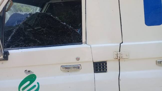 El ciudadano lesionado descendió del automotor y se escondió en la zona boscosa. Foto: Cortesía