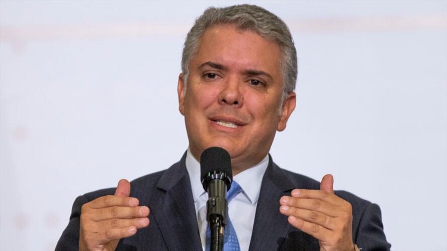 Durante un diálogo en el Wilson Center, el presidente Iván Duque aseguró que su Gobierno ha estado abierto a conversar con cualquier entidad internacional. Foto: Getty Images / DANIEL GARZÓN HERAZO