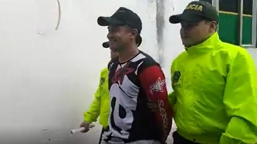 Alias tamales, uno de los presuntos asesinos de una mujer en Fusagasugá. Foto: Policía Nacional