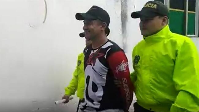 Alias tamales, uno de los presuntos asesinos de una mujer en Fusagasugá. Foto: Policía Nacional