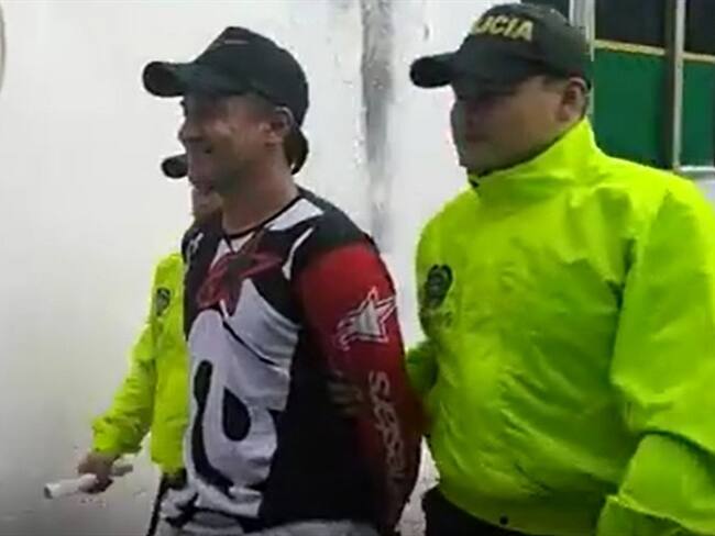 Alias tamales, uno de los presuntos asesinos de una mujer en Fusagasugá. Foto: Policía Nacional