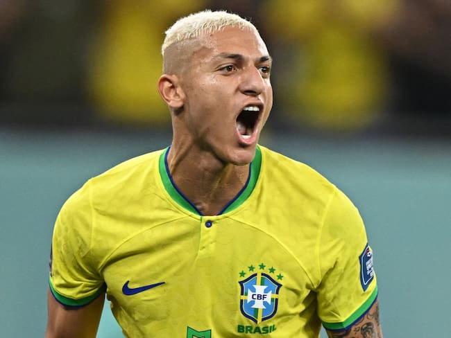 Richarlison, jugador de la Selección de Brasil en el Mundial de Qatar 2022. Foto: MANAN VATSYAYANA/AFP via Getty Images