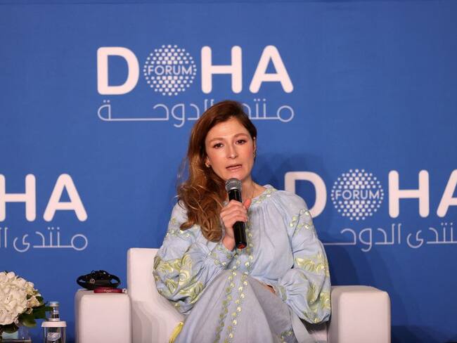 Viceministra de Exteriores de Ucrania Emine Dzhaparova (Photo by KARIM JAAFAR / AFP) (Photo by KARIM JAAFAR/AFP via Getty Images)