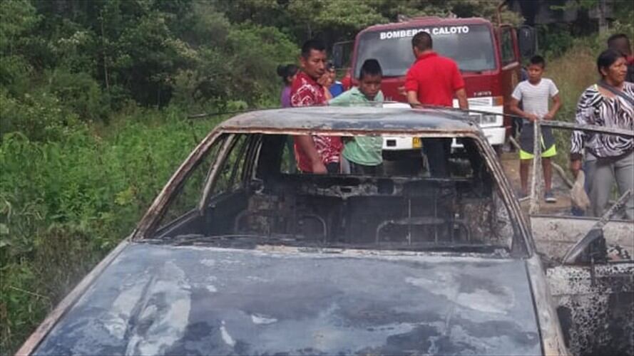 El caso se presentó en el sector de El Nilo, Resguardo Indígena de Huellas. Foto: Cortesía Ezequiel Henao