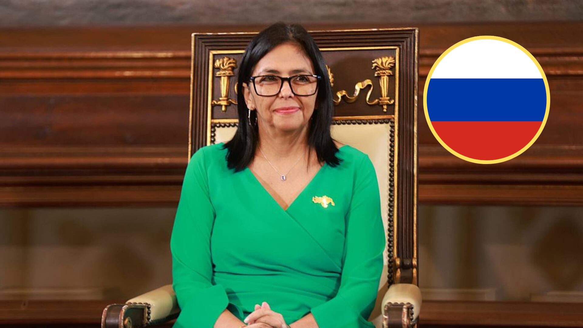 Delcy Rodríguez en su asunción como presidenta interina de Venezuela. FOTO: Venezuelan National Assembly/Anadolu vía Getty Images