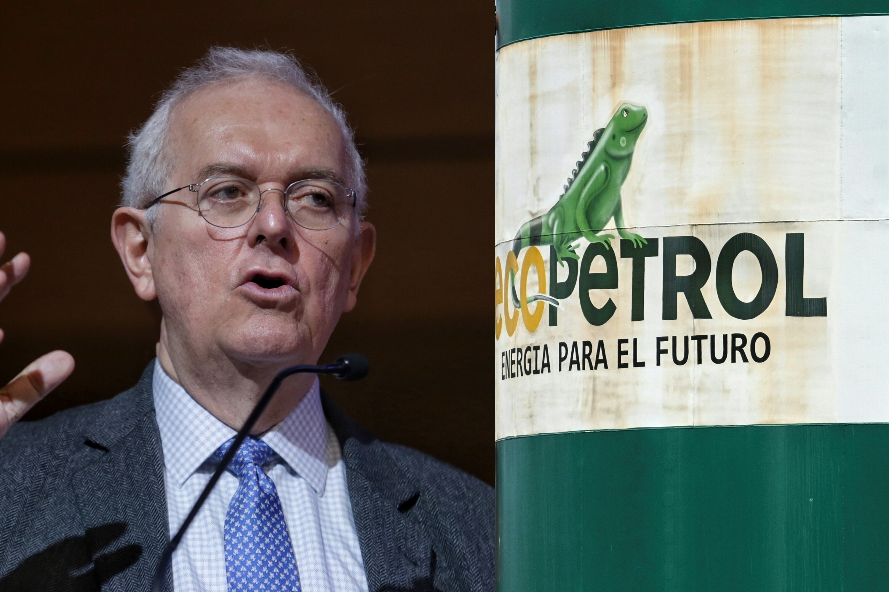 José Antonio Ocampo, ministro de Hacienda y logo de Ecopetrol | Crédito: Colprensa