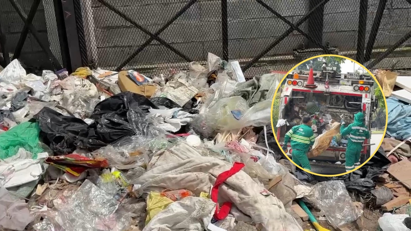 Basuras acumuladas en la ciudad. Foto: W Radio.