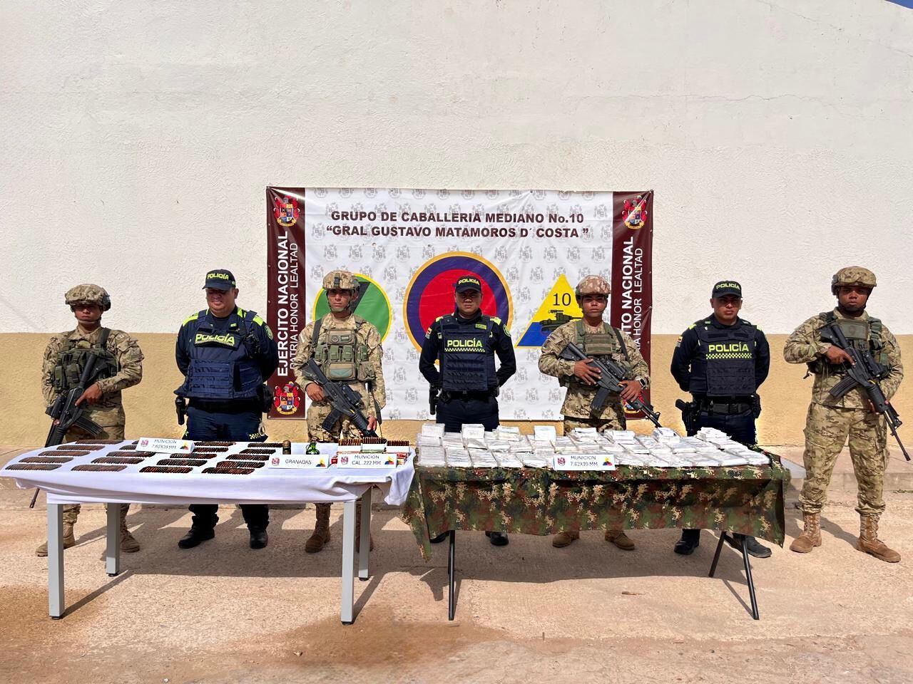 Ejército ubicó depósito de municiones del GAO ELN en La Guajira. Foto: Suministrada