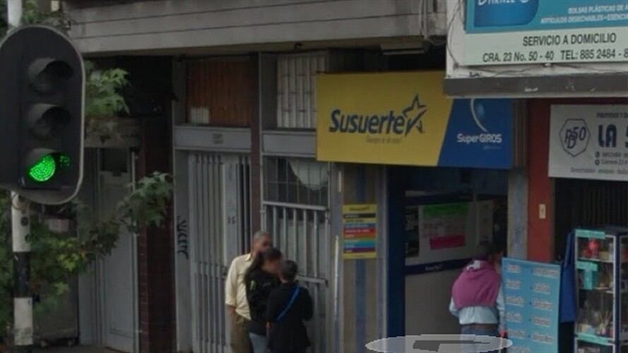 Investigan un caso de hurto en una casa de apuestas de Manizales. Foto: Tomada de Google Maps.
