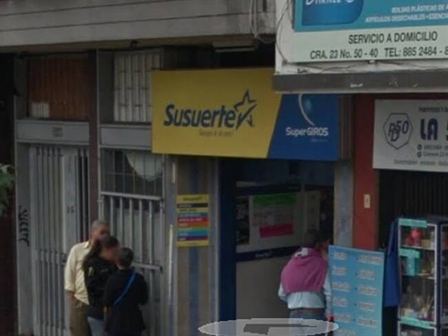 Investigan un caso de hurto en una casa de apuestas de Manizales. Foto: Tomada de Google Maps.