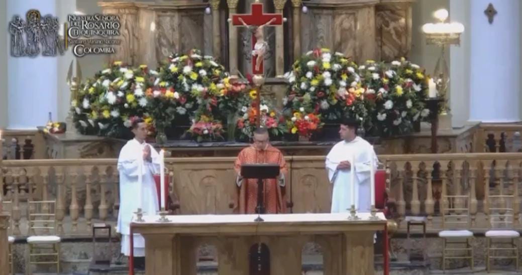 En la Basílica Nuestra Señora del Rosario de Chiquinquirá, Boyacá, se sintió con mucha fuerza el sismo de este domingo 8 de junio.
