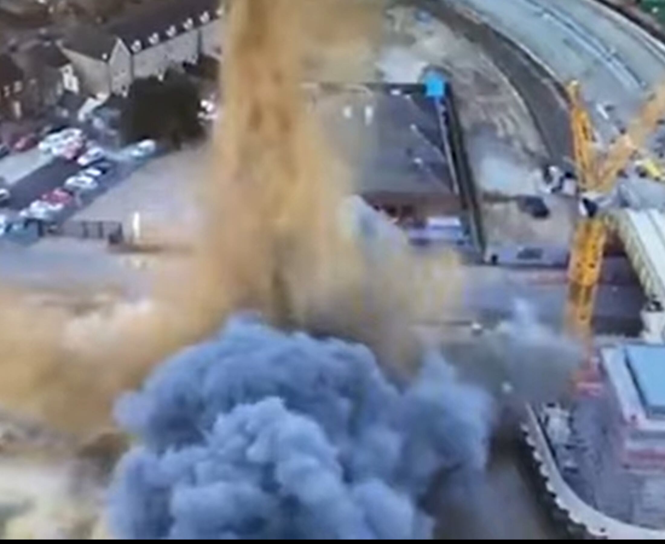 Bomba de la segunda guerra mundial explotó en Inglaterra. Foto: Captura de pantalla