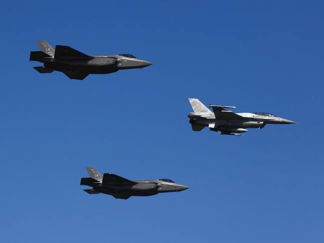 F-16 aviones. (Photo by Beata Zawrzel/NurPhoto via Getty Images)