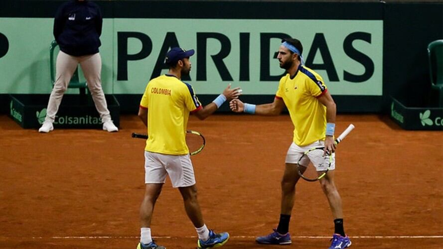Colombia vence a Suecia y clasifica al grupo Mundial de la Copa Davis. Foto: Colprensa