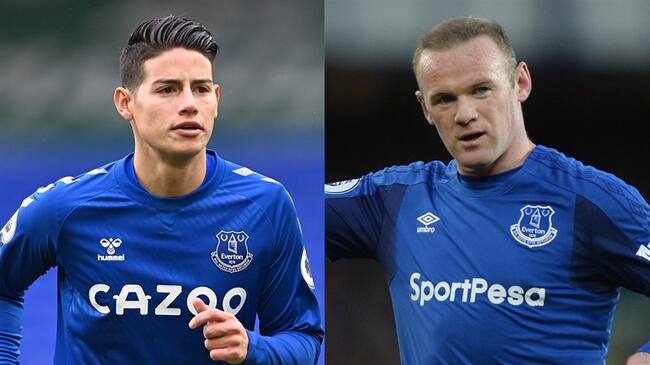 Rooney elogia el trabajo de James Rodríguez en el Everton. Foto: Getty
