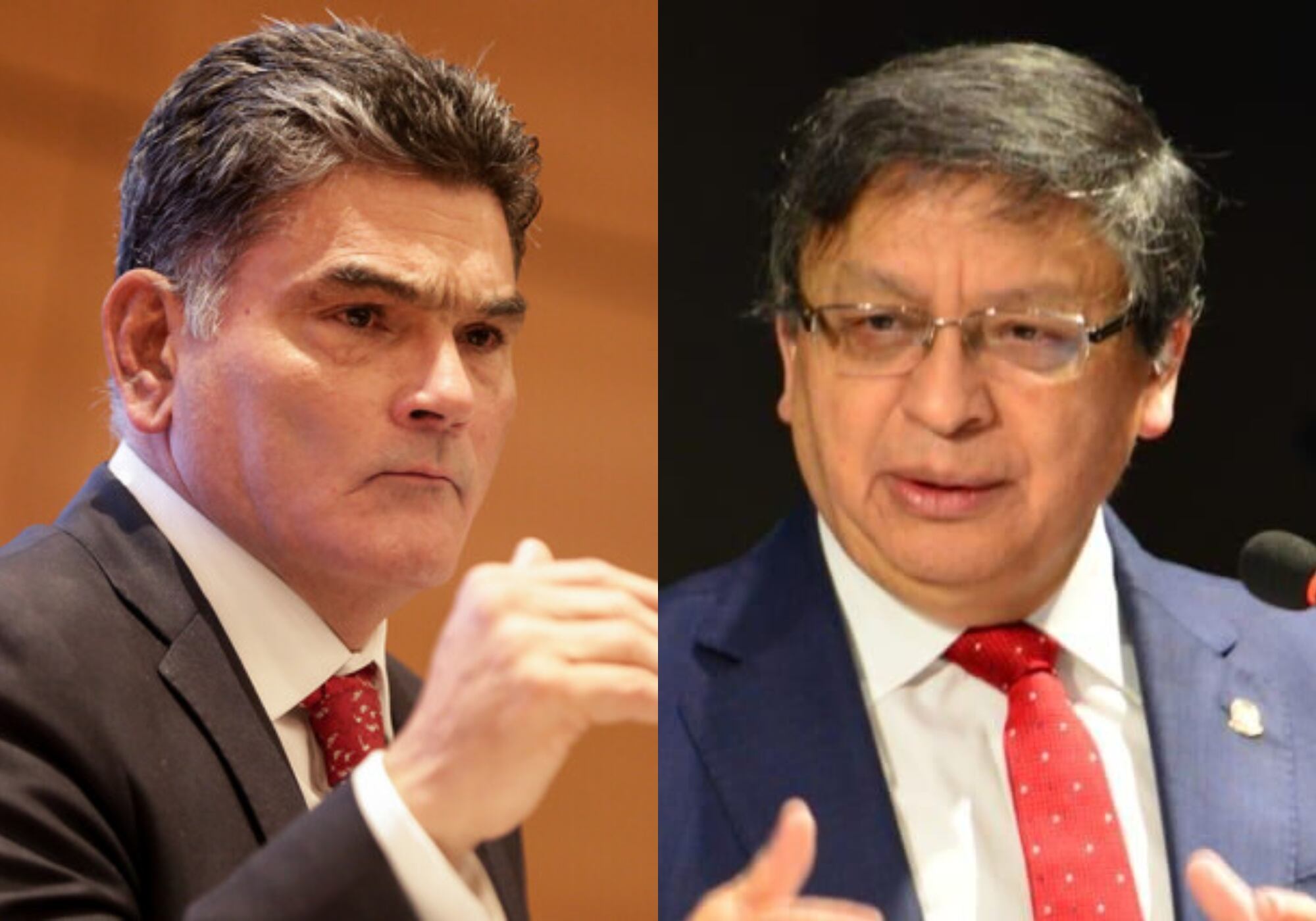 Gregorio Eljach y Jorge Ibáñez. Fotos: (Colprensa - Catalina Olaya) / Cortesía Corte Constitucional.