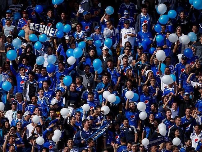 Barra de Millonarios en el estadio El Campín. Foto: Colprensa