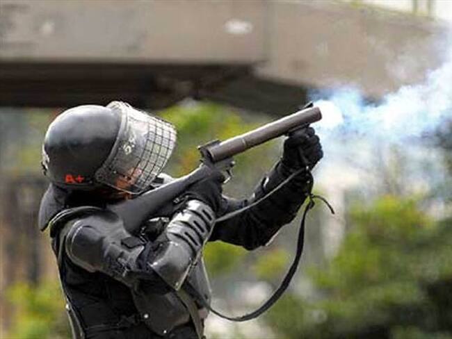 Investigan activación accidental de gas lacrimógeno en protesta de discapacitados. Foto: Colprensa