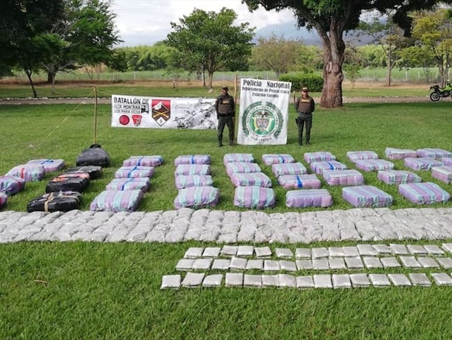 Policía incauta más de una tonelada de marihuana en Cauca. Foto: Policía Nacional