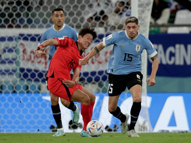 Fede Valverde, durante el duelo de Uruguay y Corea del Sur. (Photo by Dale MacMillan/Soccrates/Getty Images)