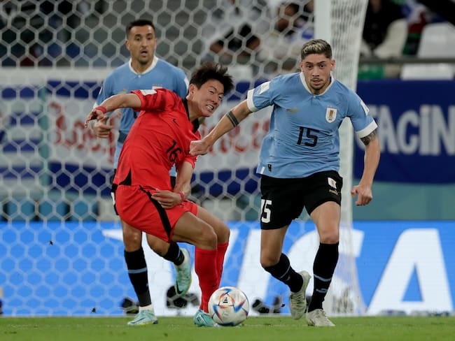 Fede Valverde, durante el duelo de Uruguay y Corea del Sur. (Photo by Dale MacMillan/Soccrates/Getty Images)
