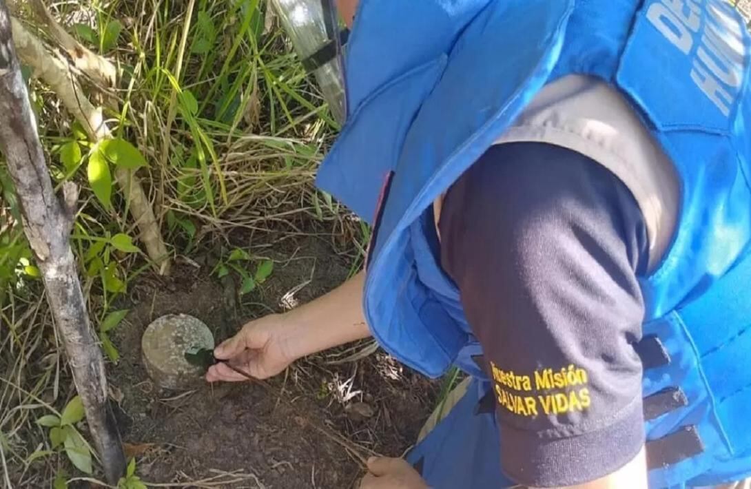 Destruyen un artefacto explosivo en resguardo indígena de Guainía. Foto: Suministrada.