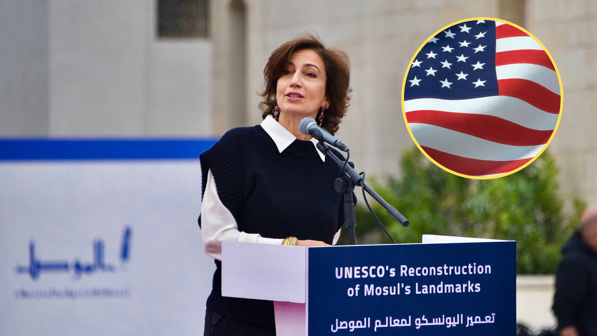 Audrey Azoulay. Foto: ZAID AL-OBEIDI/AFP via Getty Images.