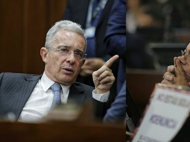 Álvaro Uribe y Gustavo Petro. Foto: Colprensa