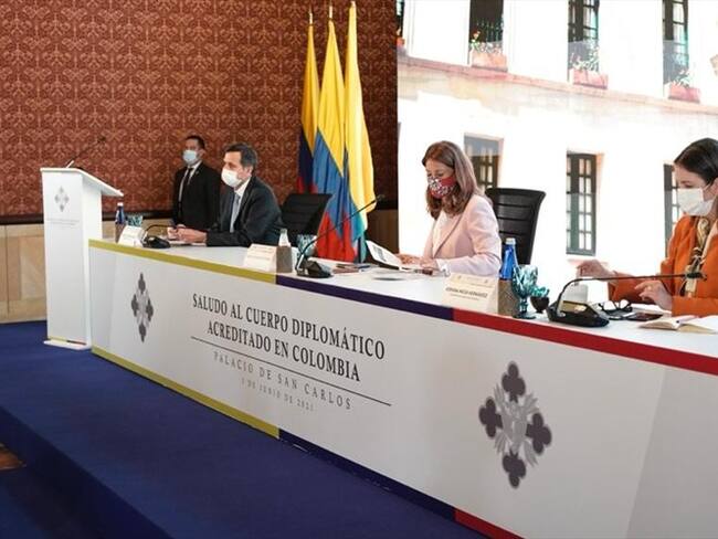 Marta Lucía Ramírez se reunió con el cuerpo diplomático acreditado en Colombia. Foto: Cortesía Vicepresidencia