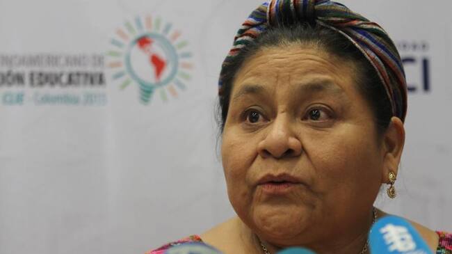 Rigoberta Menchú, Nobel de Paz. Créditos: Colprensa