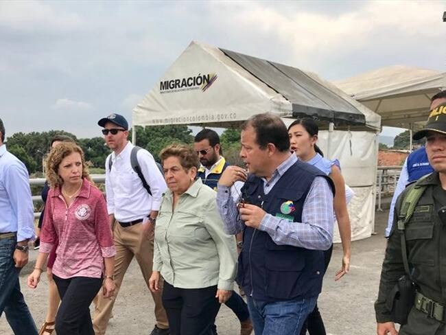 Visita de políticas estadounidenses a frontera colombo - venezolana. Foto: cancillería
