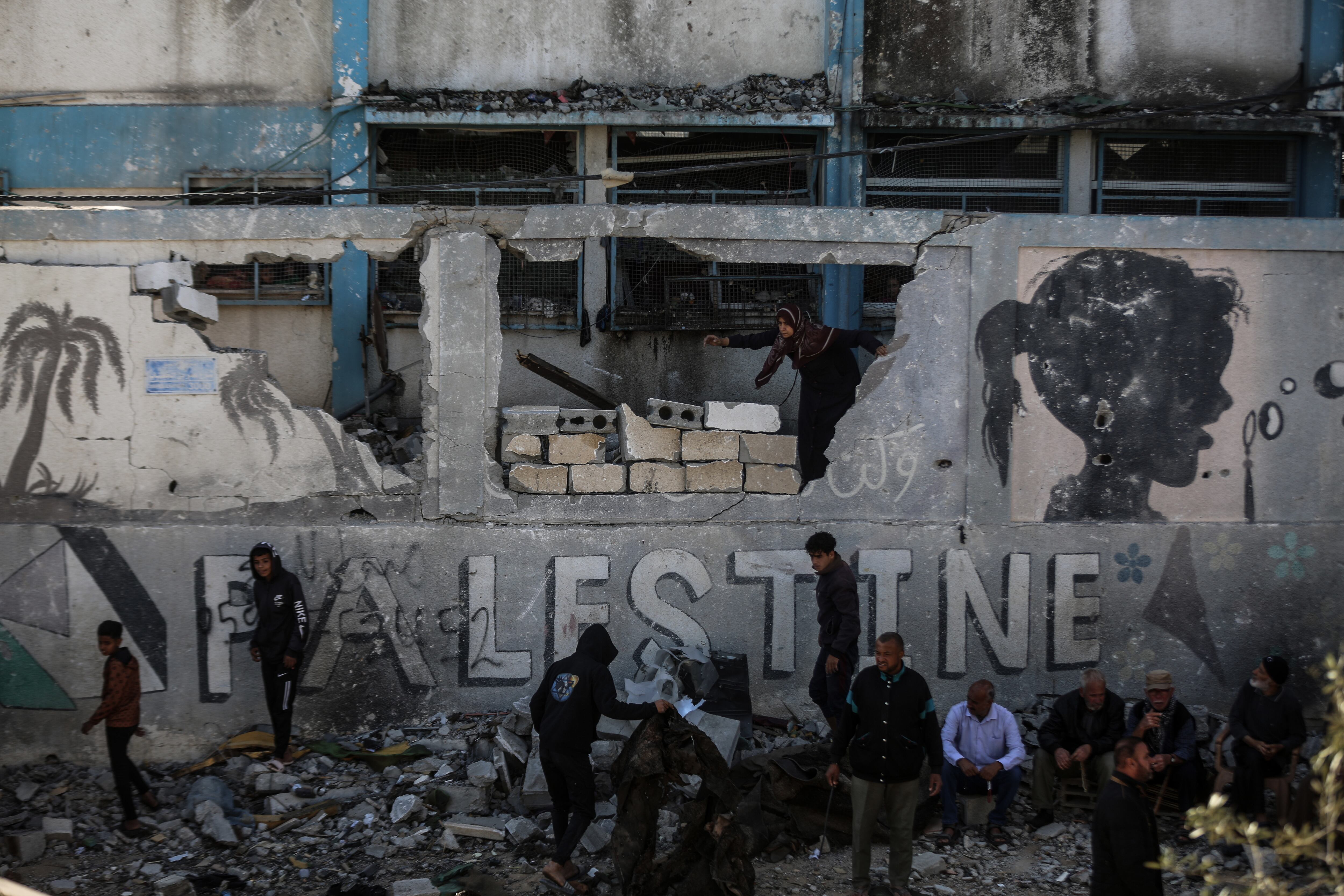 Referencia de ataques en Gaza. Foto: Ali Jadallah/Anadolu via Getty Images.