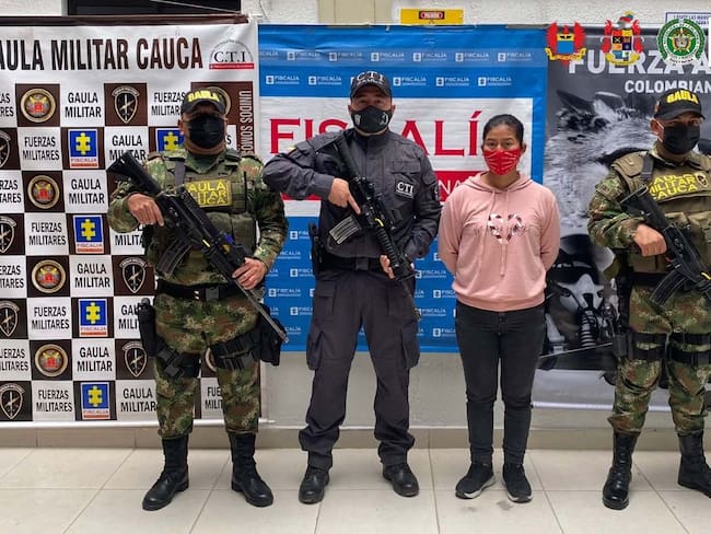 Ana Briyid Tumiña es señalada de los delitos de secuestro extorsivo agravado y concierto para delinquir agravado. Crédito: Fiscalía.