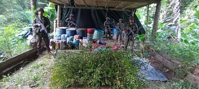 Armada destruyó siete laboratorios para procesamiento de pasta de base de coca. Foto: Suministrada.