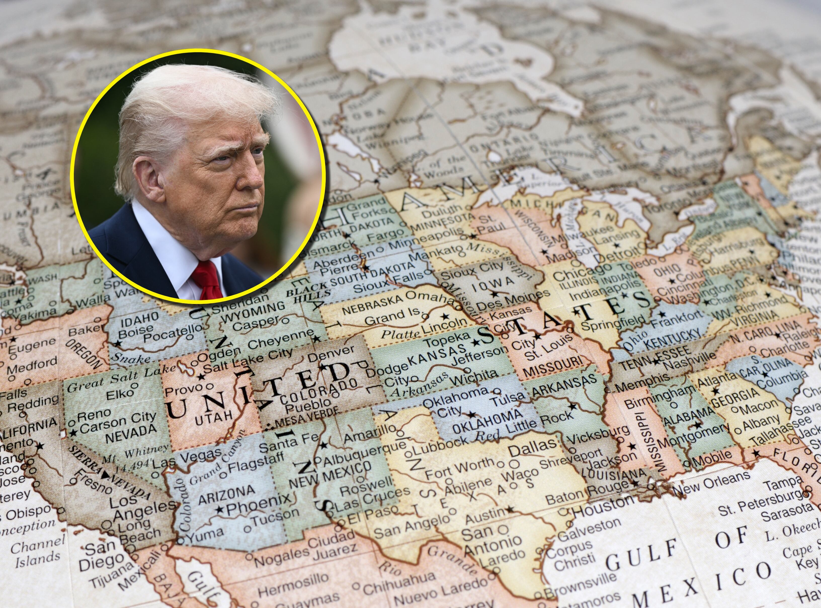 Mapa de los Estados Unidos. FOTO: Getty Images