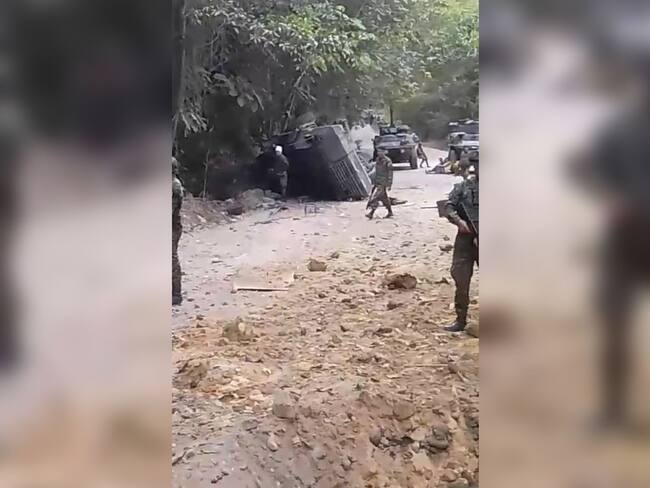 Ataque con explosivos al Ejército Nacional en Norte de Santander. / Foto: Cortesía comunidad.