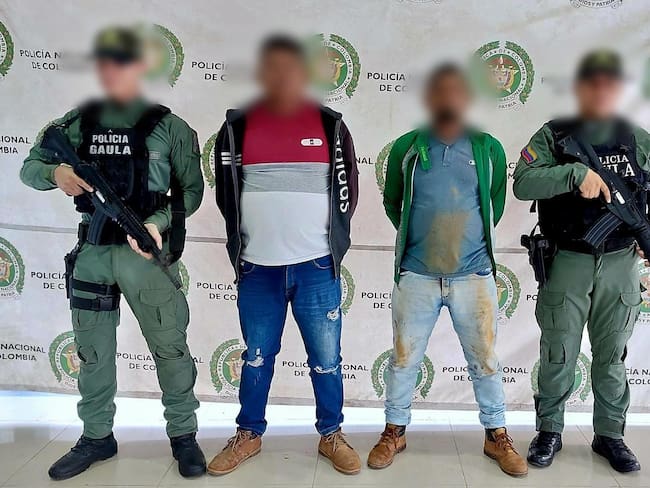 Capturados en Pueblo Nuevo, Córdoba. Foto: Policía.