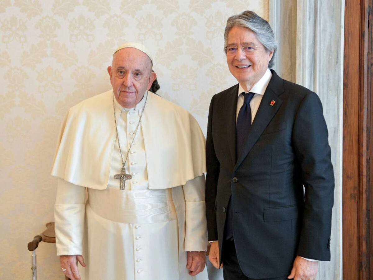 Guillermo Lasso, el presidente de Ecuador, se reunió con el papa Francisco