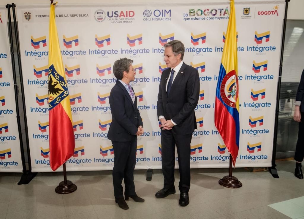 Claudia López se reunió con Antony Blinken.