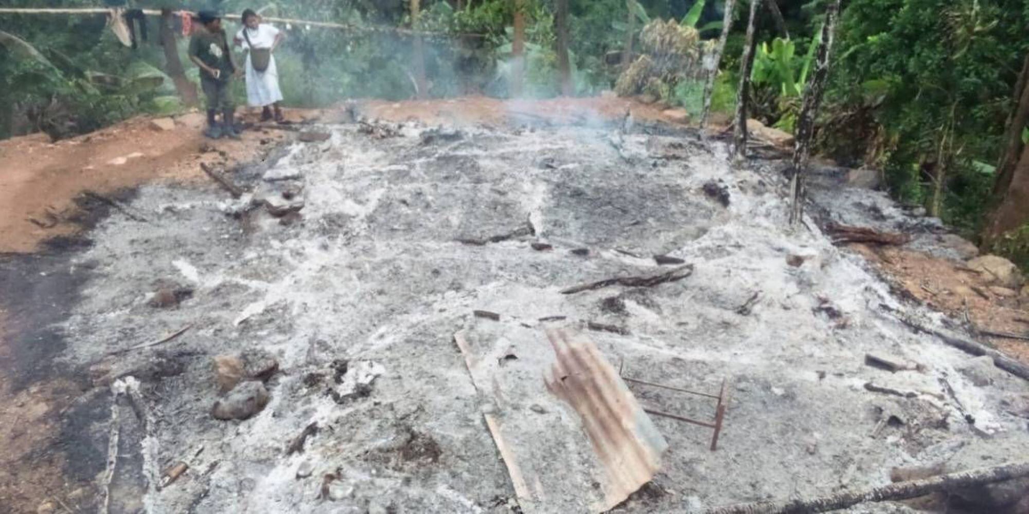 Incendio de la vivienda/ Foto: Cortesía