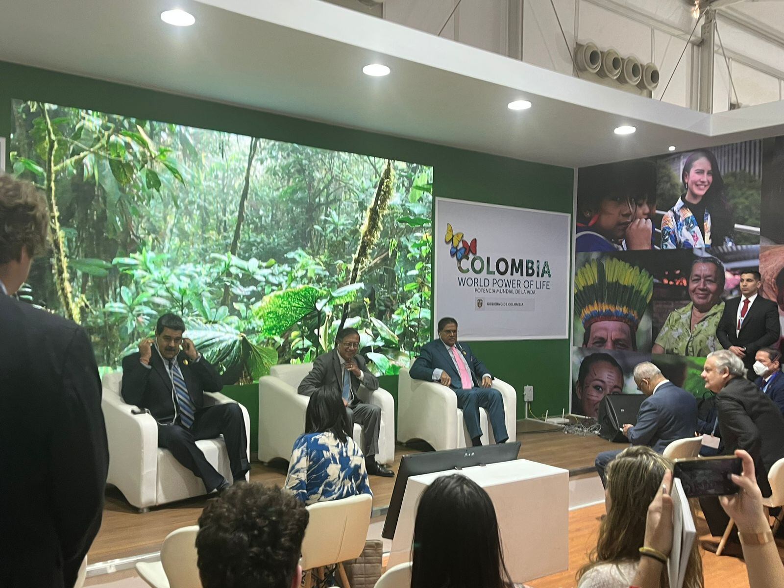 Nicolás Maduro, Gustavo Petro y Chan Santokhi. Foto: Proporcionada por Alejandra Uribe