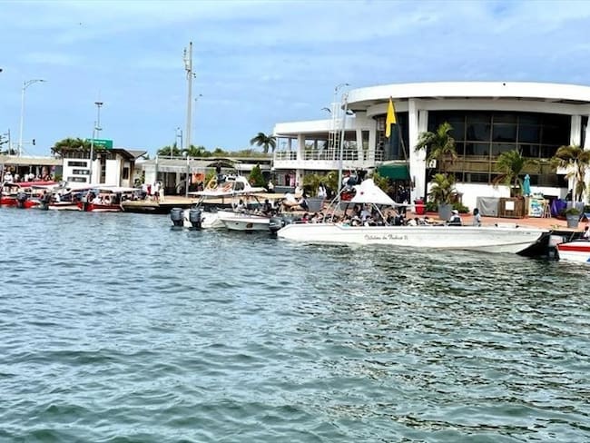 El muelle de La Bodeguita, donde se pretende construir la marina Cartagena de Indias, está en inmediaciones del cordón amurallado. Foto: Tomada de mundonoticias.com.co