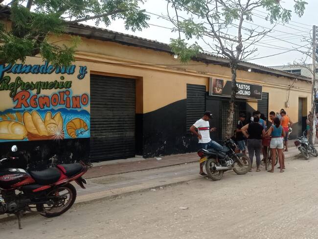 Así está el comercio en Remolino ante el temor generado. Foto: Cortesía / Proporcionada por Gissell Campo
