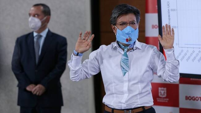 La alcaldesa Claudia López asistió al homenaje a Dilan Cruz. Foto: Colprensa